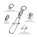 10/20/50/lot Stainless Steel Fishing Connector Swivels Interlock Rolling with Hooked Bearing Fishhook Lure Tackle Accessories