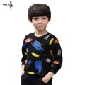 Fall Retail Cotton Colorful clothes Boy's Sweater O-Neck Knit pullovers Kids Clothing Children's Long sleeve T-shirt Keep warm