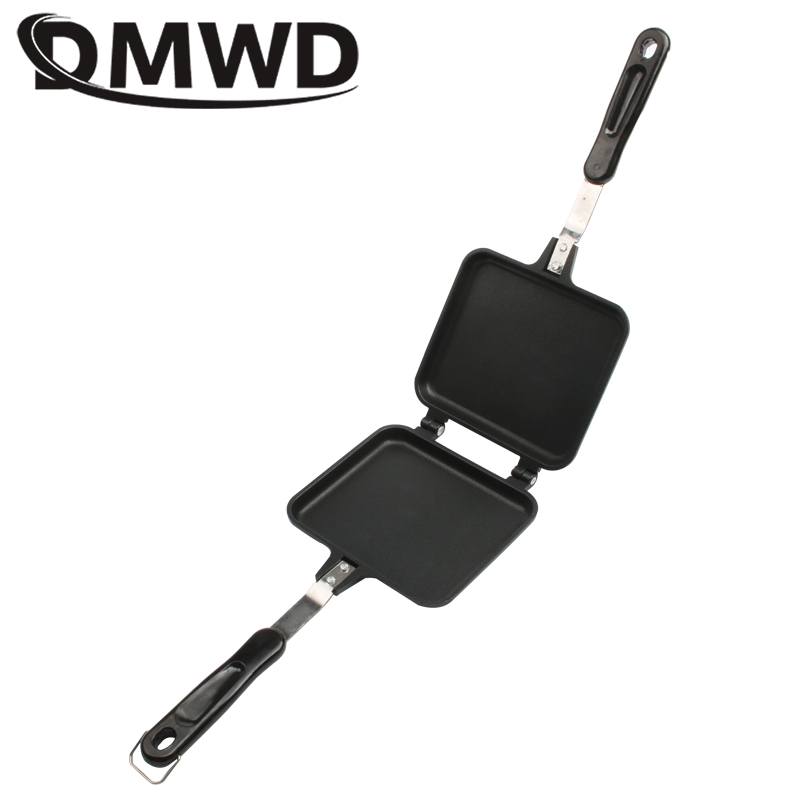 DMWD Gas Non-Stick Sandwich Maker Iron Bread Toast Breakfast Machine Waffle Pancake Baking Barbecue Oven Mold Grill Frying Pan