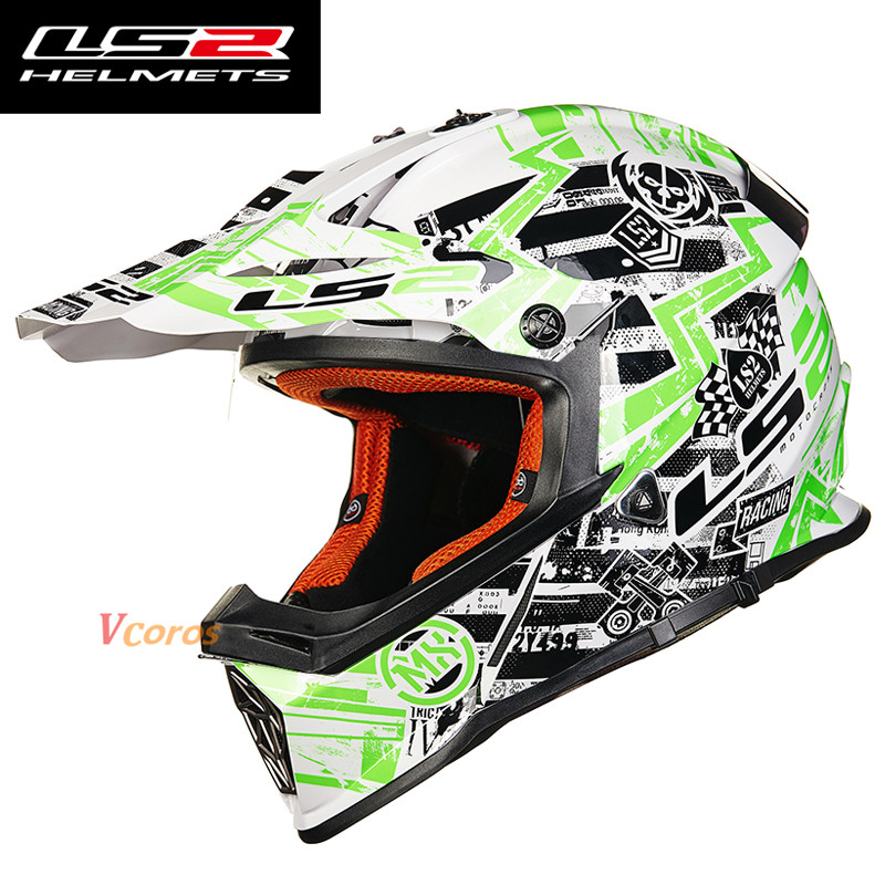 100% original LS2 MX437 atv dirtbike cross motorcycle helmet Motocross racing off-road moto helmet ECE approved capacste casco