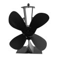 Fireplace 4 Blade Heat Powered Stove Fan Log Wood Burner Eco Friendly Quiet Fan Home Efficient Heat Distribution Hot Fan