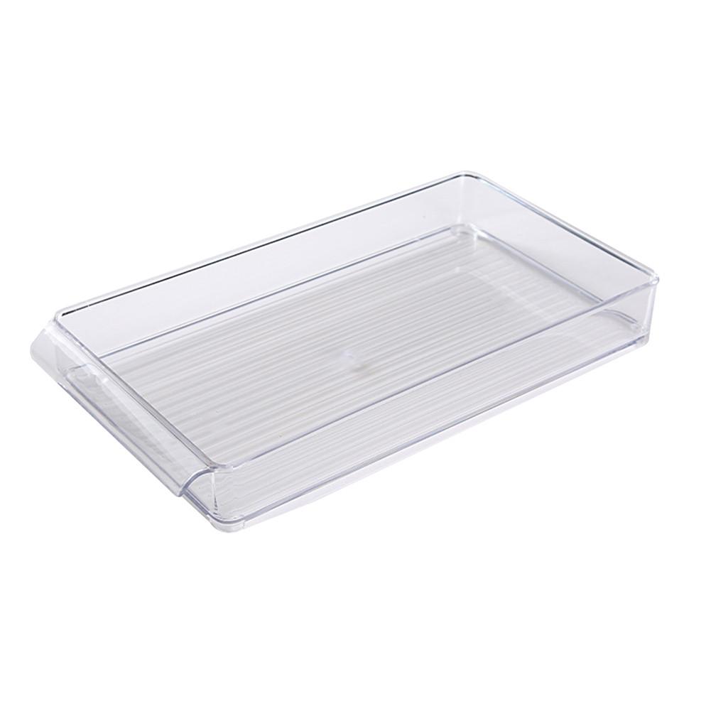 Clear Pantry Organizer Bins Household Plastic Food Storage Basket Box for Kitchen Countertops Cabinets Refrigerator Freezer #2W