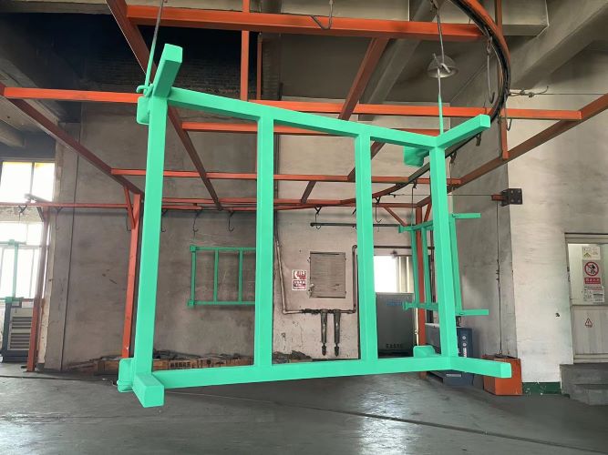 Green Stacking Steel PalletJpg