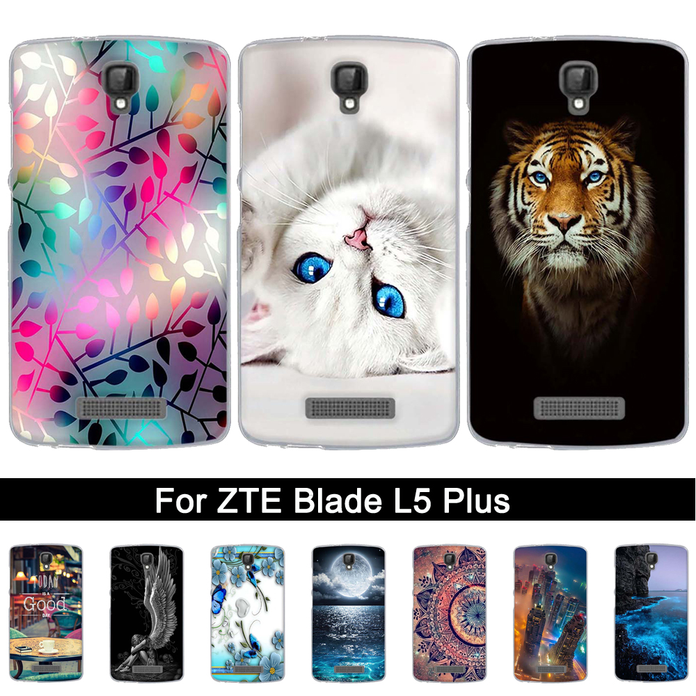 for fundas zte blade l5 plus 5.0" Case Soft Silicone Phone Covers TPU Back Phone Cover Case for ZTE Blade L 5 Plus Shells Bags