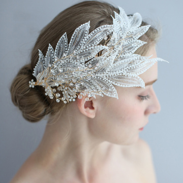 Feather Headbands Headpieces Vintage Crystal Hairpins Brides Hair Pin Evening Dress Headdress Wedding Accessories Bridal Jewelry