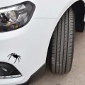 YJZT 10.2CM*7.6CM Spider Car Sticker Heart Venom Animal Araneae Decal Vinyl Black/Silver C19-0215