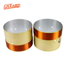 GHXAMP 77mm Woofer Bass Voice Coil With Venting Hole White Aluminum 2-layer Round Copper Wire Repair Parts 2PCS