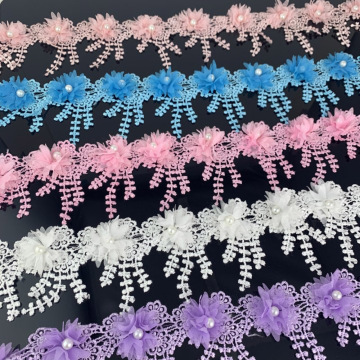 (1 Yards/Lot) 80mm Petal Chiffon Lace Fabric Webbing DIY Clothing Decoration Love Gift Ribbons Crafts