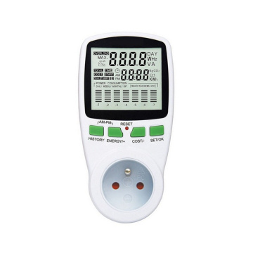 Digital Energy Meter Power Watt Monitor LCD Wattmeter Wattage Electricity Cost Calculator Outlet Power Measuring Socket Analyzer