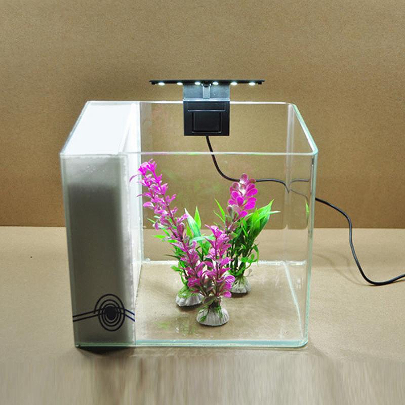 EU Plug Aquarium Led Lighting 220V Waterproof Clip-on Lamp 5W LED Aquarium Light Plants Grow White Color Lighting