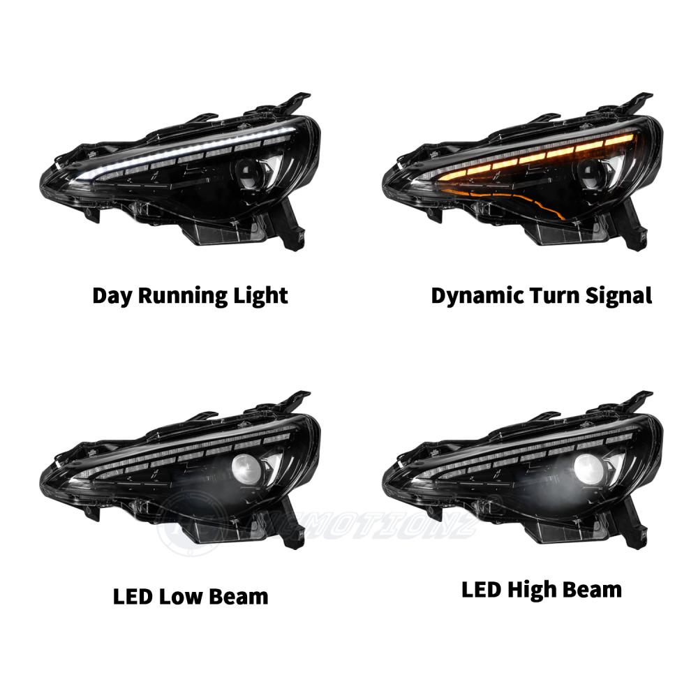 HCMOTIONZ LED Headlights For TOYOTA 86 2012-2021 For SUBARU BRZ 2013-2021 For SCION FR-S 2012-2016