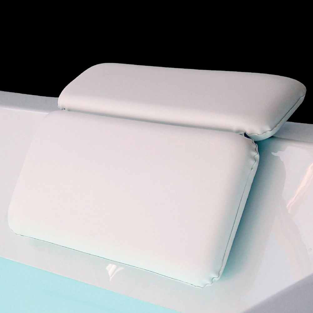 SPA Bathtub Pillow Soft 2-Panel Shoulder Non-slip Suction Bathroom Headrest Cushion