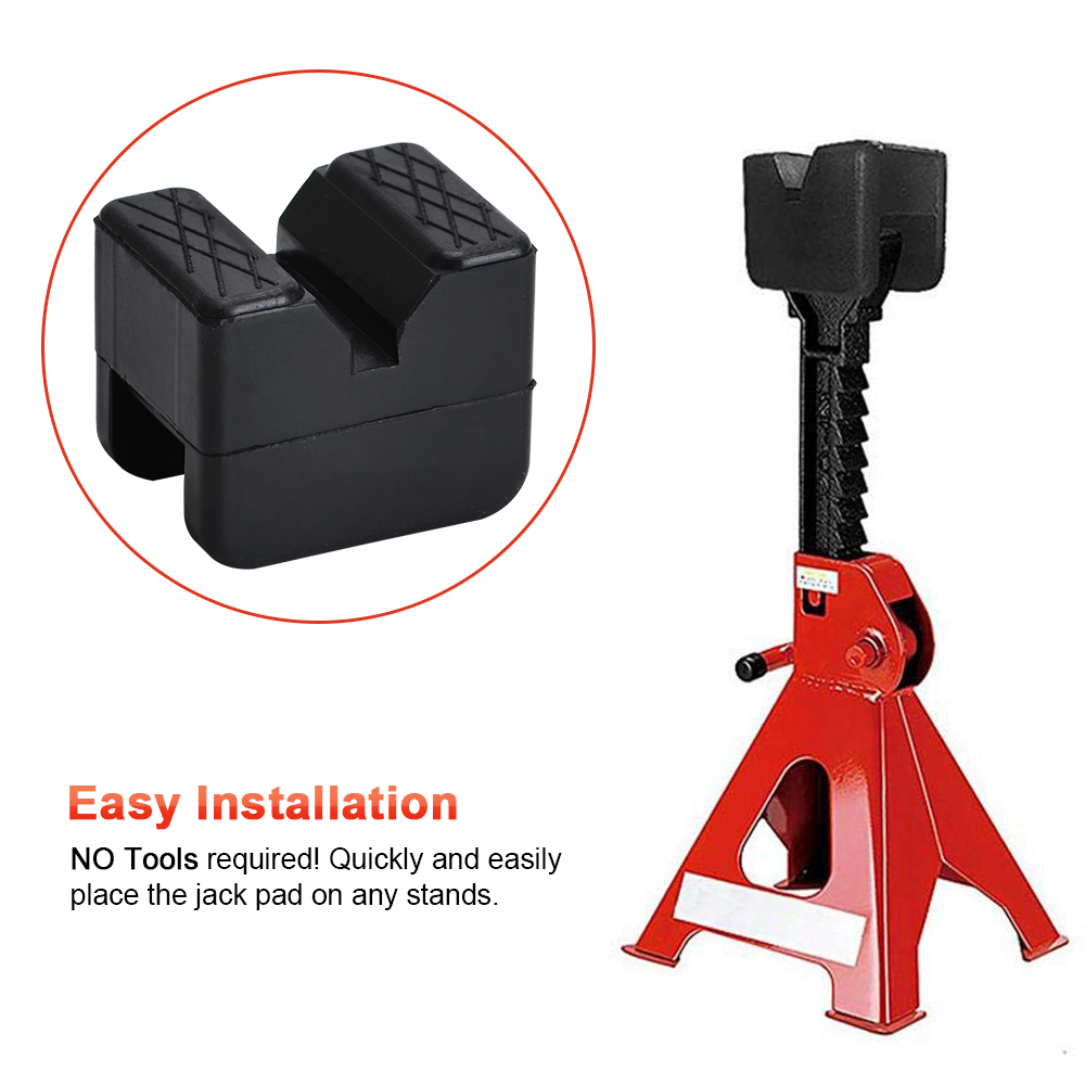 Floor Jack Pad Rubber Universal Slotted Guard Portable Anti Slip Vehicle Square Accessories Frame Rail Car Repair Adapter