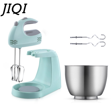 JIQI 7 Speed Electric Cake Batter Stand Mixer Food Mixing Machine Handheld Mini Whisk Eggs Beater Blender Whipping Cream Dough