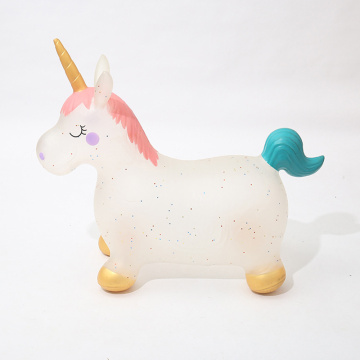 55cm Baby Jumping Horse Inflatable Ride on Animal Toys Children Cute Unicorn Bouncy Sports Games Toys for Kids