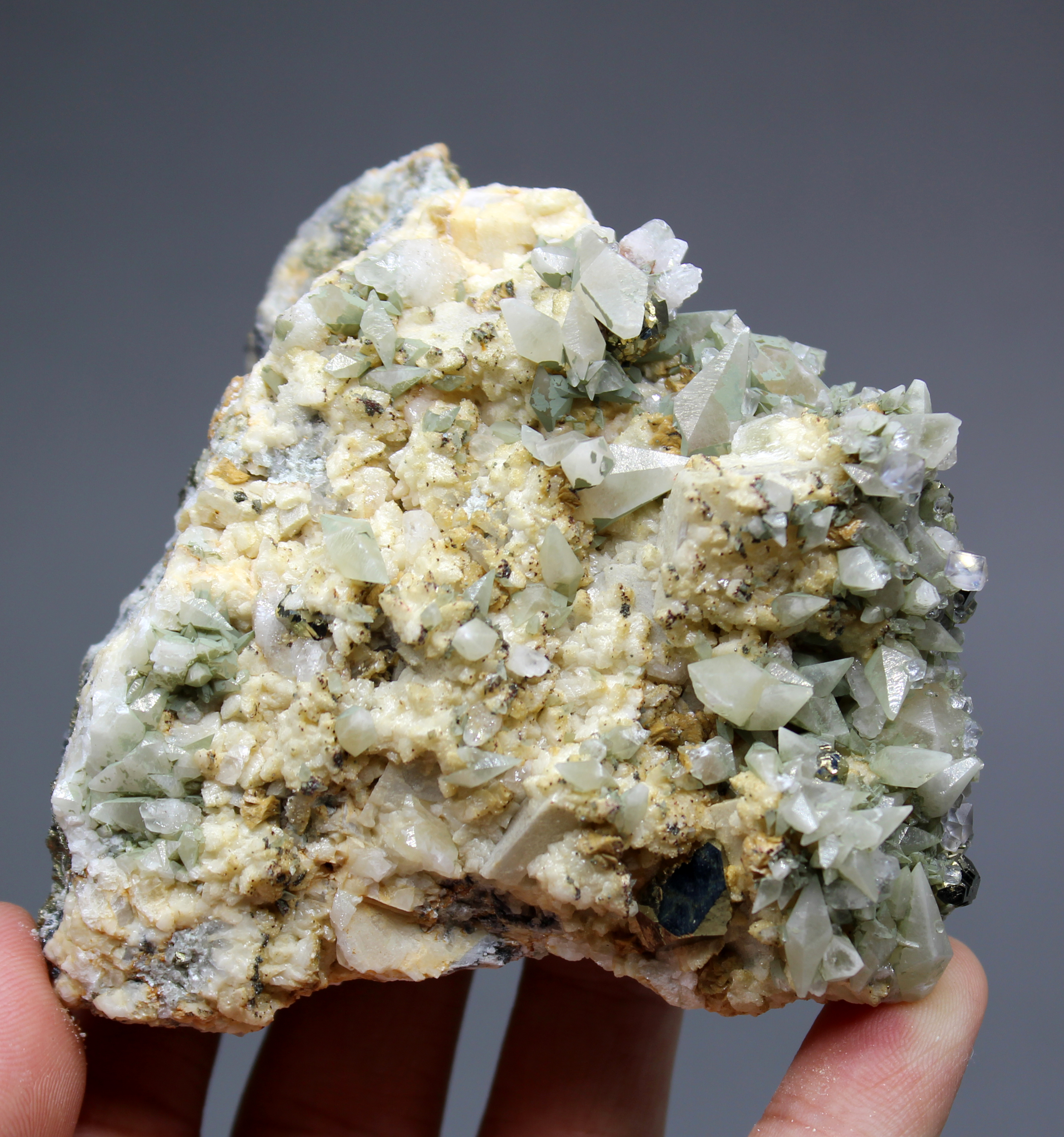 313g Natural rare pyrite, dolomite and calcite symbiotic mineral specimens stones and crystals healing crystals quartz