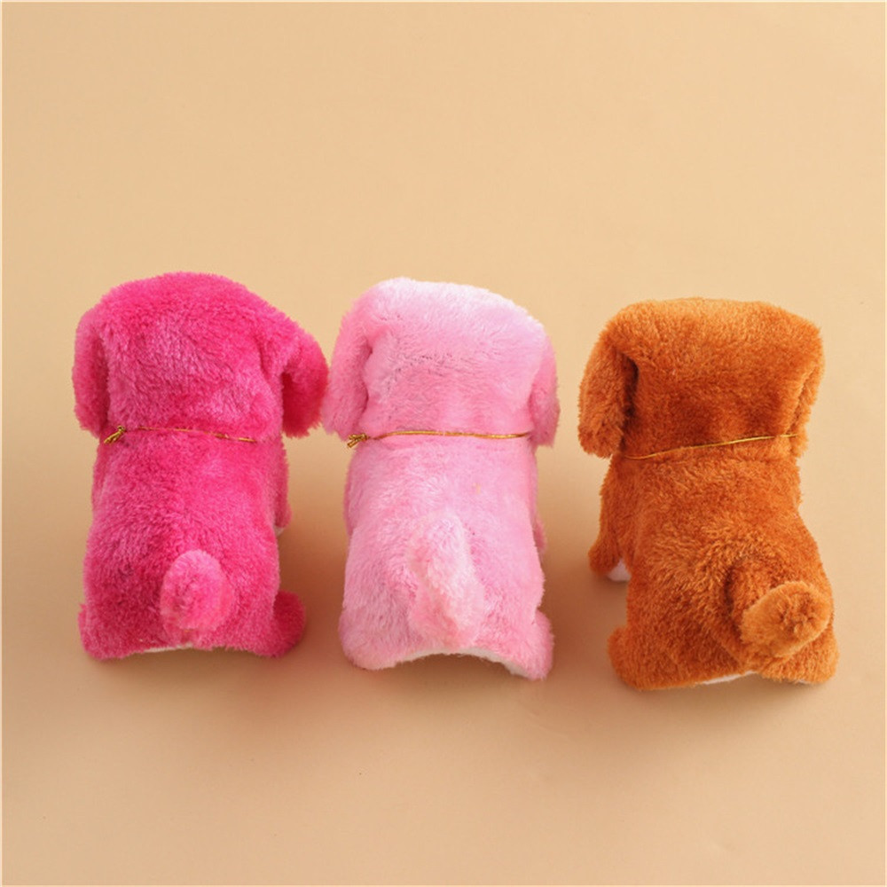 1PCS Electric Toy Soft Plush Walking Glowing Realistic Teddy Dog Lucky Barking Dog Funny Simulation Moving Appease Baby Toys