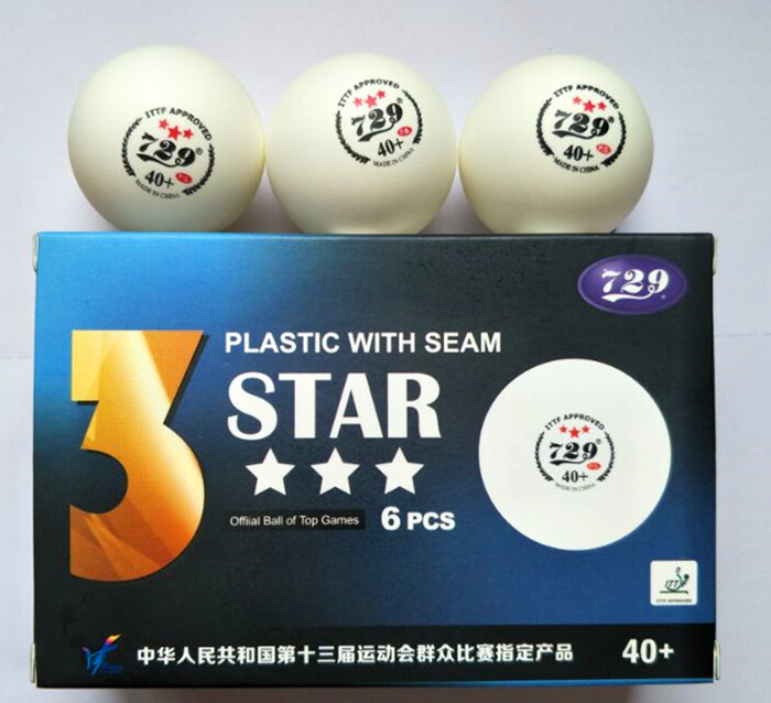 729 Friendship 3-Star 3 STAR Plastic 40+ Table Tennis Ball Seamed New Material ABS Poly Ping Pong Balls ITTF Approved Wholesales