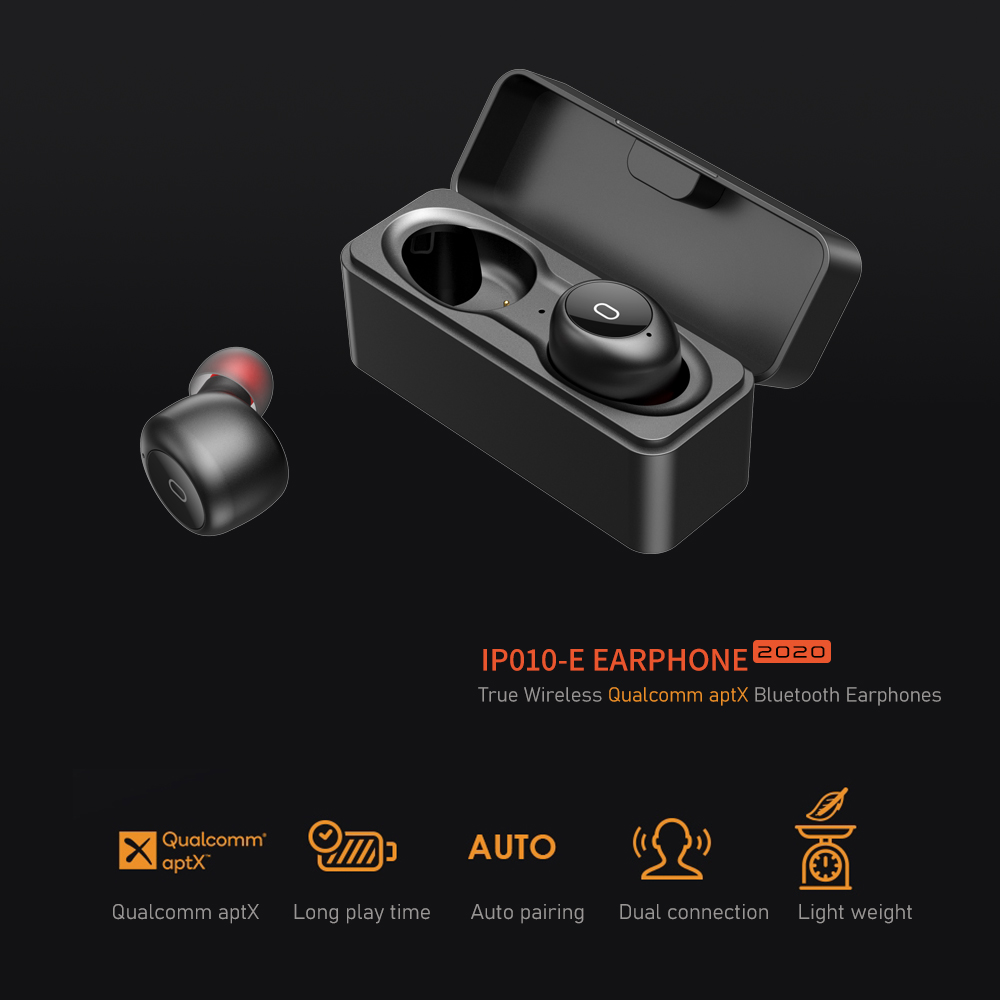 Anomoibuds Bluetooth 5.0 Earphones Qualcomm-Chip AptX Wireless Earbuds Noise Cancellation With DUAL Microphones Qcc3020 Tws+