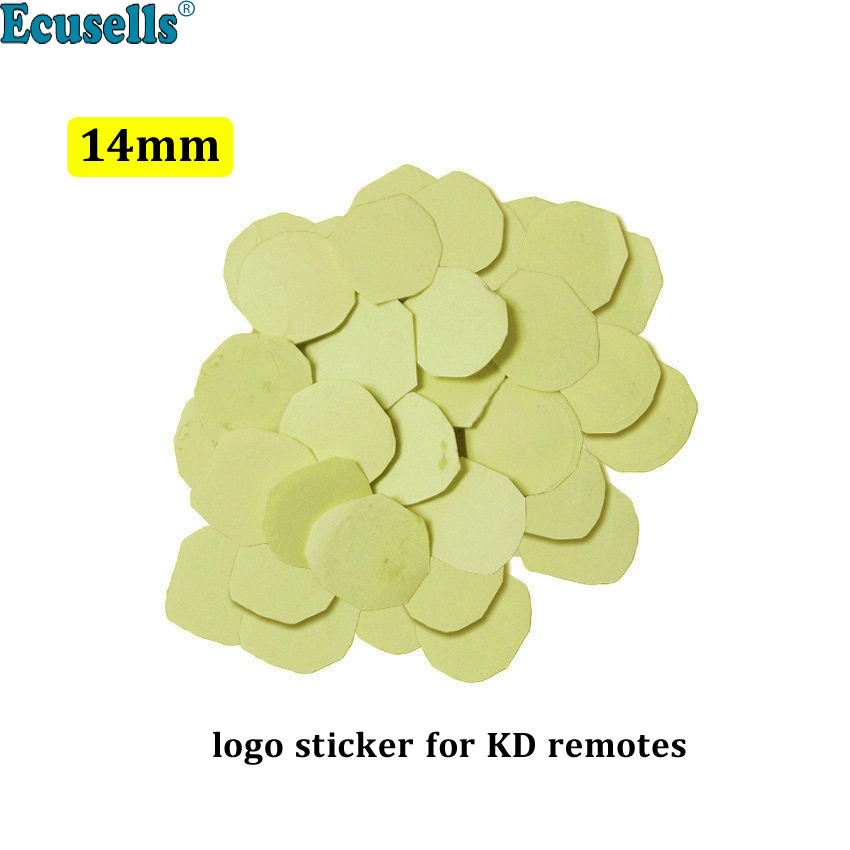 10pcs/20pcs 14mm Resin Epoxy Crystal Replacement Logo for KEYDIY KD/VVDI Folding Flip Remote Car Key Shell Sticker(Silica gel)