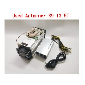 Used AntMiner S9 13.5T With Power Supply Bitcoin Miner Asic BTC BCH Miner Better Than WhatsMiner M3 M10 T9+ Ebit E9 Avalon 841