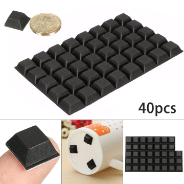 40Pcs Self-Adhesive Rubber Bumper Stop Non-slip Feet Door Buffer Pad For Home Funiture Accessories