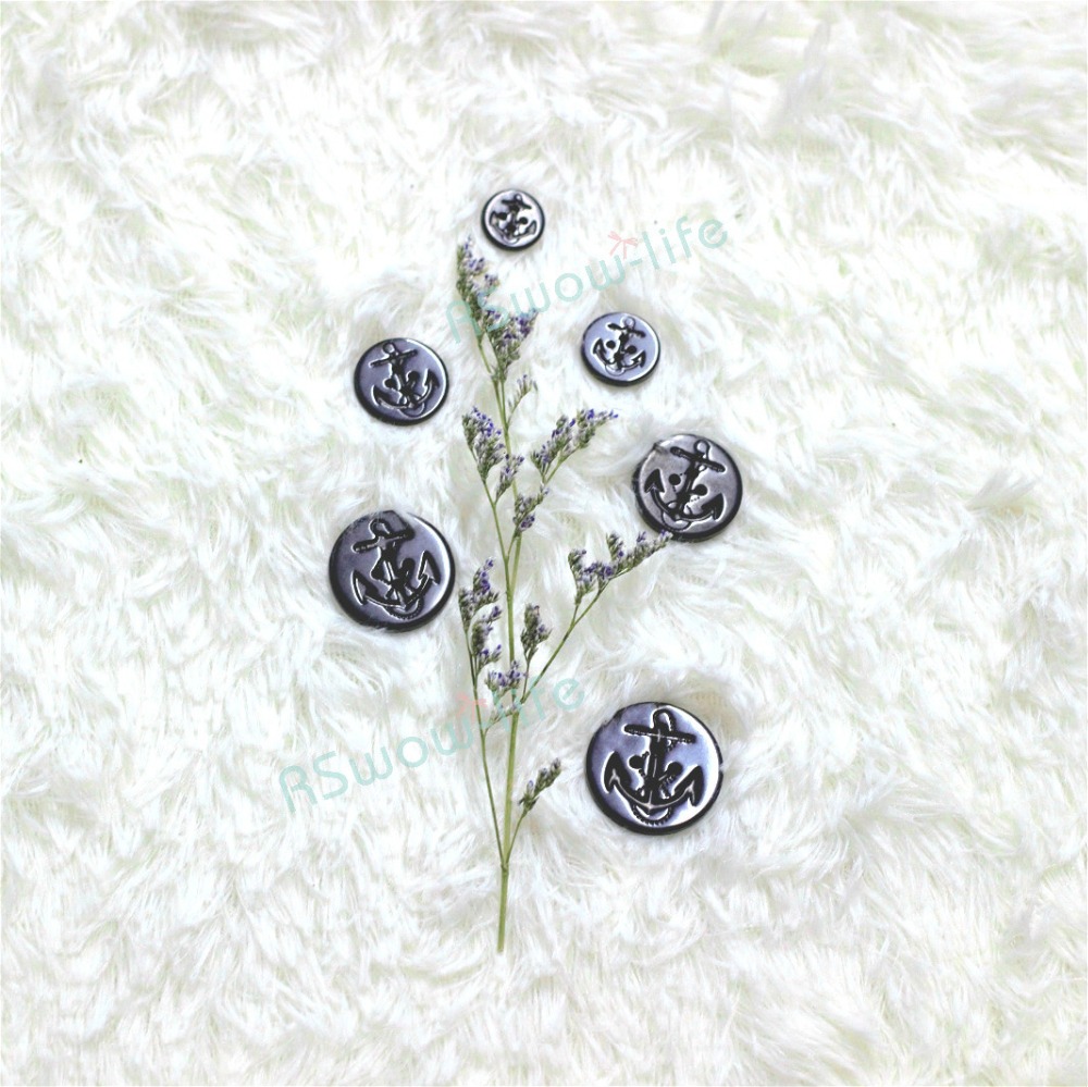 25pcs Anchor Urea Button with Four Eye Buttons Retro Fire Button DIY Crafts Clothing Sewing Accessories