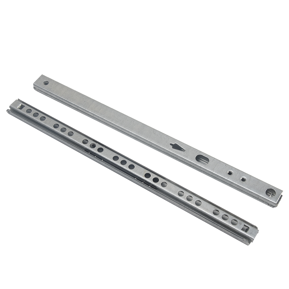 Micro Drawer slide Ball Guide Two Sections 17mm Wide Steel Fold Drawer Steel Ball Rail Slide Furniture Hardware Fittings