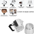 Aluminum Coffee Maker Mocha Espresso Percolator Pot Durable Home Office Durable Espresso Maker Practical Moka Coffee Pot