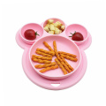 Baby Food Grade Silicone Plate Cute Baby Suction Feeding Bowl Cartoon Bear Paw Shape Tableware Toddlers Kids Food Feeding Bowl