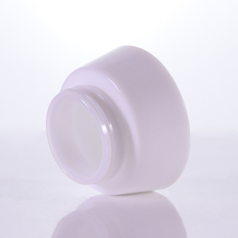 Special Shape Opal White Jar With White Cap4 Jpg