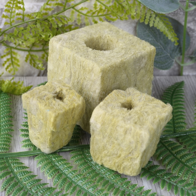Rockwool Cube Hydroponic Grow Media Soilless Cultivation Planting Compress Base Drop Shipping