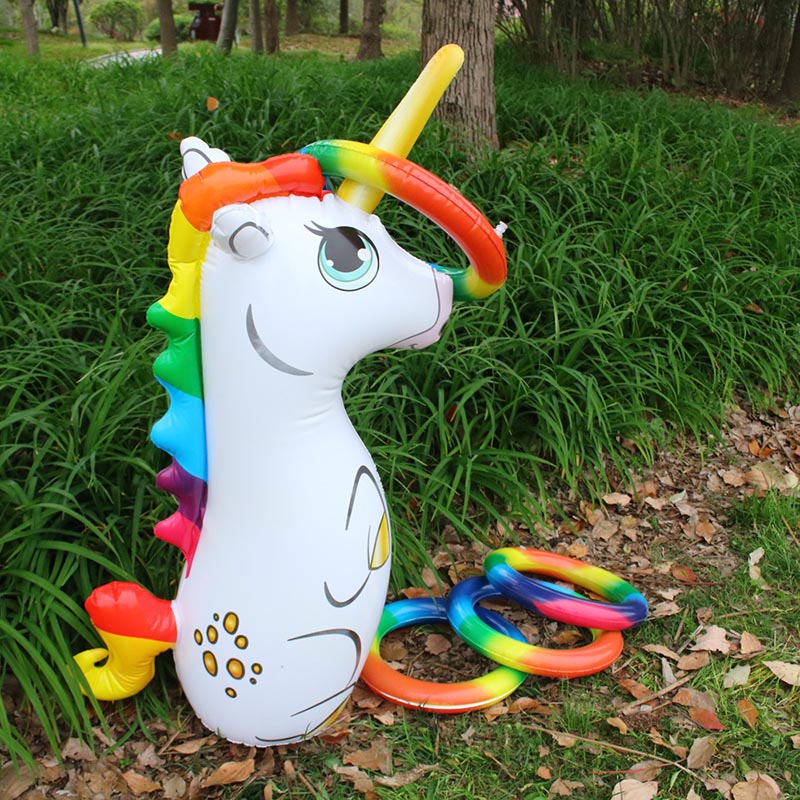 Kids Inflatable Water Sprinkler Inflatable Unicorn Punching Bags 8