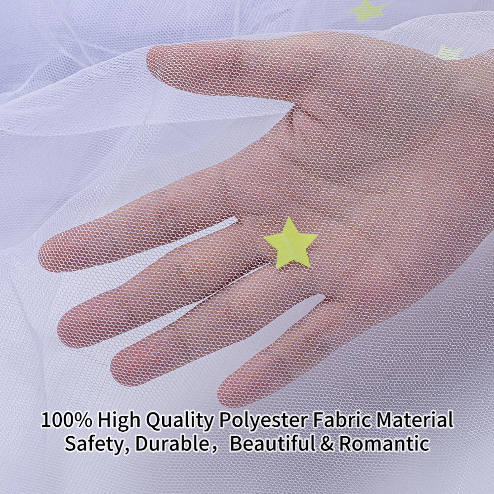 Mosquito net For Baby Crib Net with fluorescent Star Moon bed canopy Infant, foldable Crib Netting for Crib decor, gift for babe