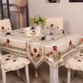 Retro European Pastoral Embroidered Floral Tablecloth Table Runner Home Kitchen Dining Room Decoration Decor