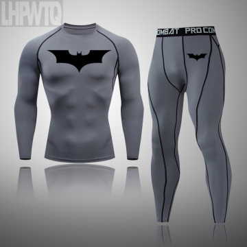 Batman New Winter Men Thermal Underwear Sets Elastic Warm Fleece Long Johns For Mens Leggings Breathable Thermo Underwear Suits