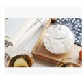 2017 fashion clear Glass Sugar Bowl Set with Lid and Spoon Storage Container with Cover Salt Seasoning Oil Sugar Creamer Pots