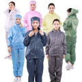 Unisex Dustproof Workshop Split Clean Clothes Anti-static Tops Pants Overalls Hooded Work Uniforms Waterproof