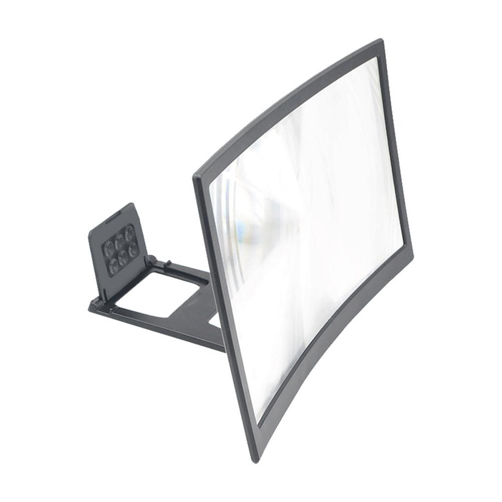 12/8inch Mobile Phone Curved Screen Amplifier HD 3D Video Mobile Phone Magnifying Glass Stand Bracket Phone Foldable Holder