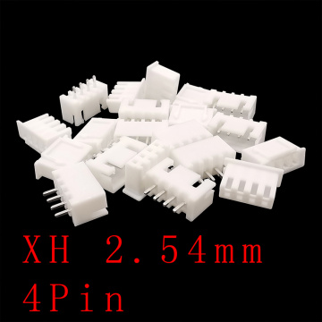 100PCS JST XH2.54 4 Pin 2.54mm Pitch Plastic Shell Male Plug + Female Socket Housing Needle Seat Terminal Wire Connector