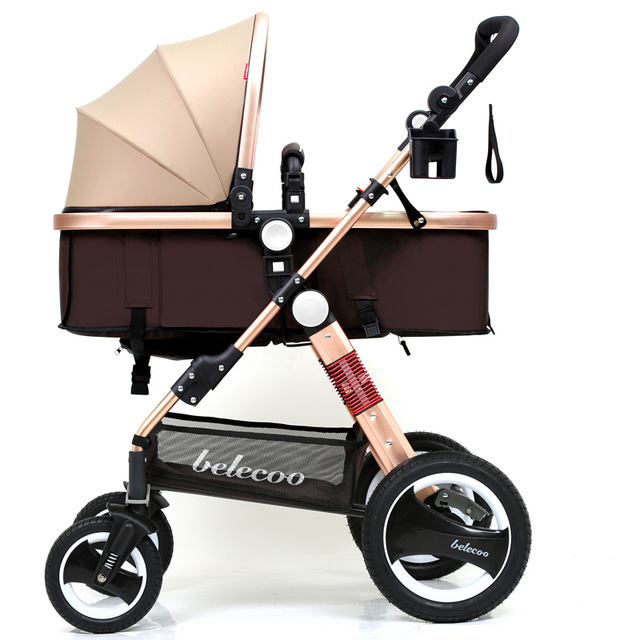 Belecoo Baby Stroller Comfortable And Bassinet FoldingBaby Pushchair Walking Prams