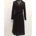 Elegant Solid Long Wool Blend Wool Coat Fashion Women's Jacket 2020 New Autumn Winter Black Office ladies Outerwear Female