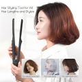 Ceramic Flat Iron Hair Curling Iron Temperature Adjustment Electric Hair Straightener Curler Styling Tool One Button Control P40