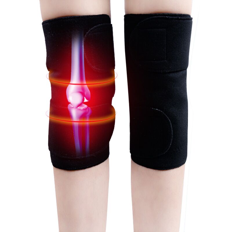 2 Pairs Tourmaline Self-heating Kneepad Magnetic Therapy Knee Support Tourmaline Knee Brace Belt Knee Massager Pad Knee Sleeve