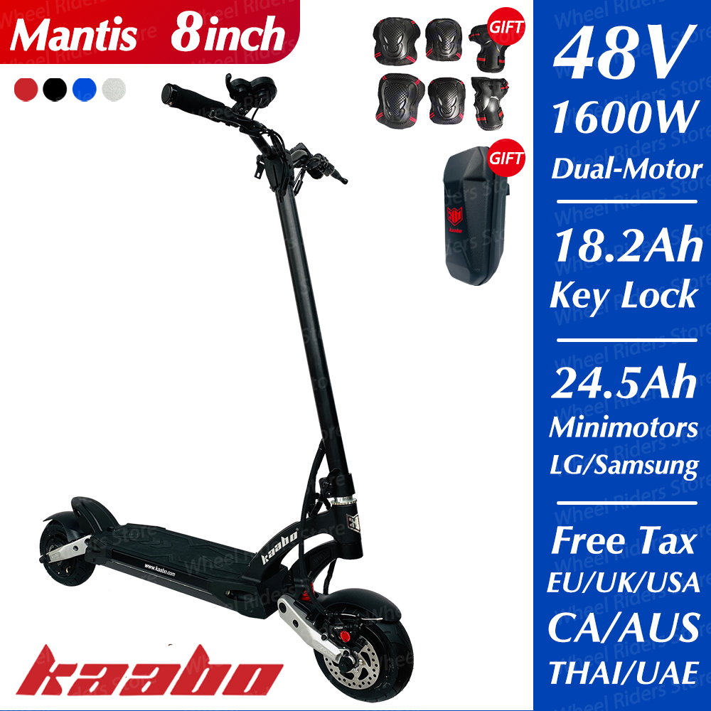 Kaabo Mantis mini 8in dual motor e-scooter 1600W LG battery 48V 24.5Ah electric scooter two wheel foldable skateboard minimotor
