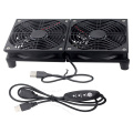 Dual Fan Ultra-Thin Cooling Fan USB Fan, Suitable for Cooling of Router TV Box Microcomputer and Other Electronic Devices