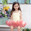 Flowers Layed Princess Dress Girls' Clothing Summer Slip Dresses Girls Clothes Sleeveless Party Dance Ball Gown Vestidos Robe