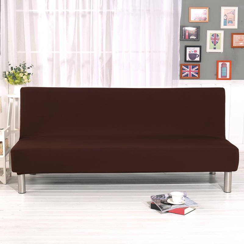 Sofa Cover Solid Color All-inclusive Folding Stretch Sofa Bed Sofa Cover Protector Slipcover without Armrests Home Textile