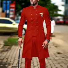 Gwenhwyfar Red Suit Slim Wedding Suits （Jacket+Pants）Suits for Men Groom Tuxedo Indian Wedding Wear Casual Man Blazer Men