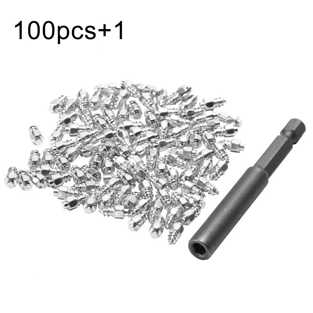 100pcs Tungsten 9 mm Tire Snow Chains Spikes Studs For Shoes ATV Car Motorcycle Tire 4x9mm Tyre Snow Chains Studs with Tool Kit